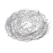 • Beaded wire collar made of 19-gauge metallic wire is extremely flexible yet strong enough to serve as a base for the most elaborate arrangements

• Use as an inset to bouquets, inside or on top of a vase for an easy, high-end look