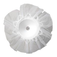 PNL8 TULLE COLLAR 6PC/PKG WH