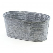 12"OASIS OVAL TIN GALVANIZED