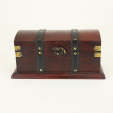 12.25" RECT. WOOD TRUNK BROWN