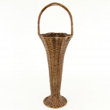22.5"WICKER/WIRE VASE W/HNDL