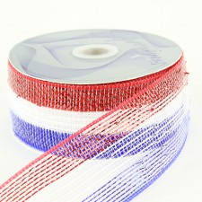 2.5"X25YD RED/WHT/BLUE STRIPE