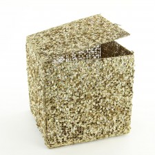 10" CUBE LINEN WIRE BOX