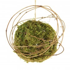 6"MOSSED GRAPEVINE BALL GREEN