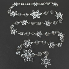6' SNOWFLAKE BEAD GARLAND