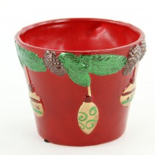 5.75"D ORNAMENT/PINE POT