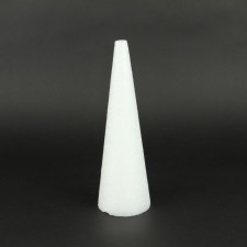 12 X 4" STYRO CONE X1 WHITE