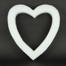 Styrofoam Heart Solid 18'' White - Potomac Floral Wholesale