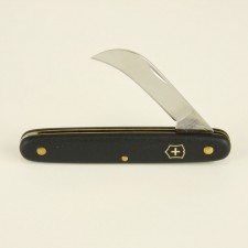KNIFE W/CURVED BLADE BLACK