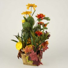 ZINNIA ARRGMT W.SQ.BAMBOO