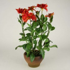 27" DAHLIA PLANT POTTED FLAME