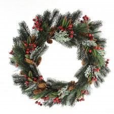 24"PVC/BERRY MIXED WREATH