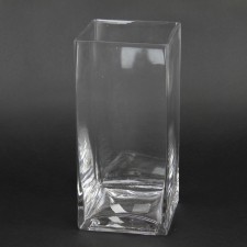 10"H X4.5"X4.5"BLOCK VASE CLR
