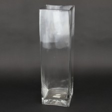 20"X6"X6" BLOCK VASE CLEAR