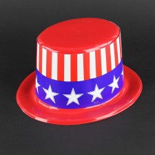 5"PLST.PATRIOTIC TOP HAT