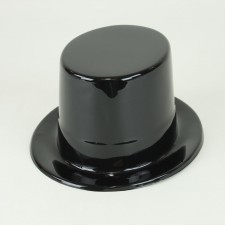 5" PLASTIC TOP HAT BLACK
