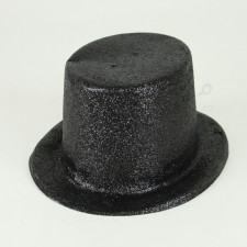 5" TOP HAT SPARKLE BLACK