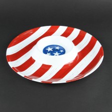 13"D PATRIOTIC CHIP/DIP TRAY