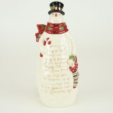 12" SNOWMAN CNTDWN PLQ W/PEN