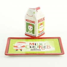 MILK CARTN/COOKIE PLATE 2/SET