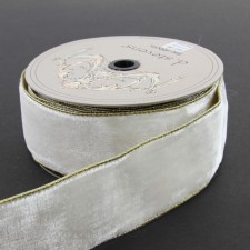 2.5"X10YD WINTER WHITE VELVET