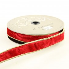 1"X10YD LUSH VELVET RED