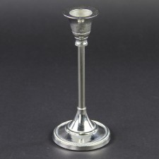 7"X3"ALUM.NICKLE CANDLE STAND