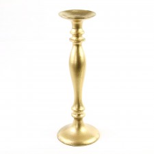 15"X5"ALUM.GOLD CANDLE STAND