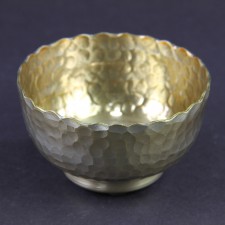 4"X2.5"HAMRD.ALMN.BOWL GOLD