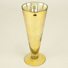 10"X4" PLNSR VASE GOLD