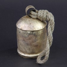 5.5"X3"COWBELL GOLD RUSTIC