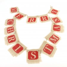 BURLAP MERRY XMASS BANNER