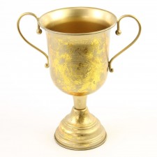 8"X6"X8"GOLD LEAF URN