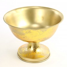 9"GOLD LEAF URN PEDESTAL BOWL