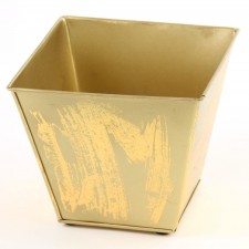 5"X5"SQ.POT COVER GOLD LEAF