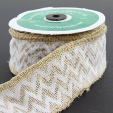 2.5"X10Y JUTE/LACE CHVRN A25