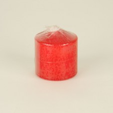 3"X3" PILLAR UNSCENTED  RED