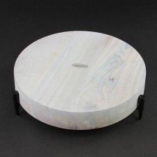 13"WOOD TRAY CREAM/MANGO