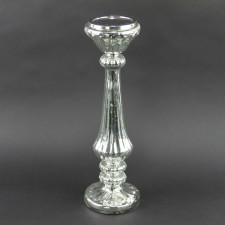 17"GLASS CANDLE HLDR S2
