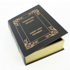 16"WOOD LEATHER BOOK BOX S3