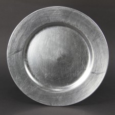 13" ROUND CHARGER SILVER