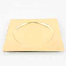 11" GOLD LEAF PLATE SQ.