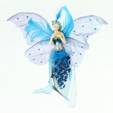 6"FAIRY W/FEATHER AQUA