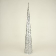 TREE W/GLITTER S3 SILVER