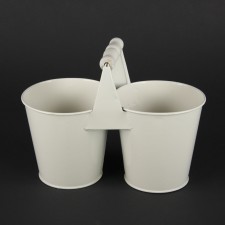 9"X4.7"X7.5"TWIN POT W/HNDL