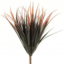 15" PLST.GRASS BUSH BROWN