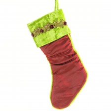 20"CUTWORK STOCKING RED/GRN