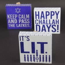 MDF HANUKKAH BLOCK DECOR M25