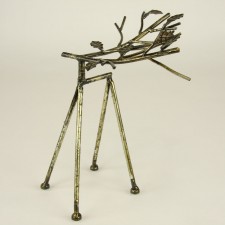 11" MD METAL DEER FIGURINE