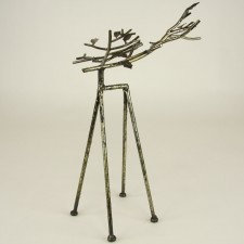16" LG METAL DEER FIGURINE